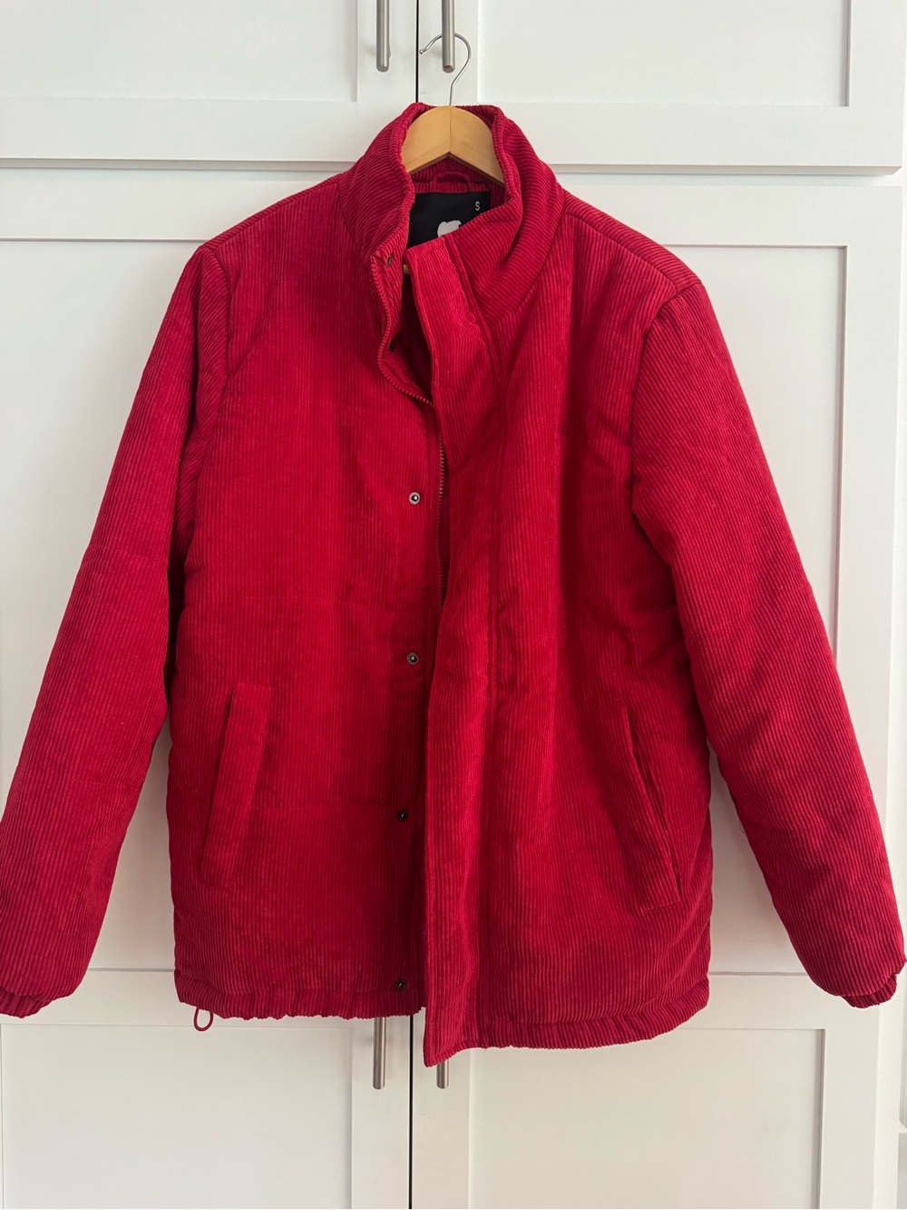 American Stitch Red Corduroy Puffer Jacket Small